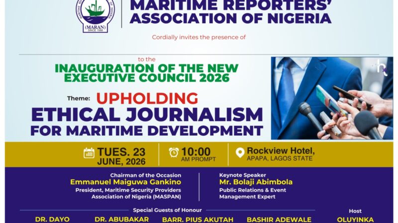 Maritime Stakeholders, Agency Heads Set for MARAN Leadership Inauguration in Lagos