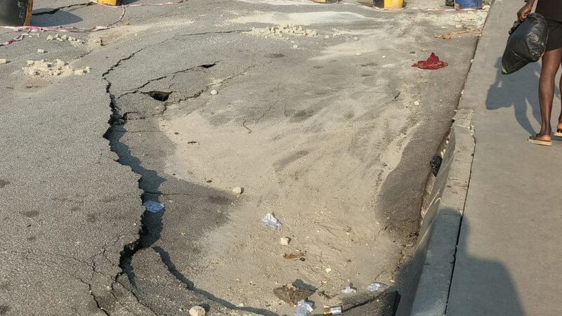 Marine Road on Brink of Collapse as Residents Warn of Looming Disaster