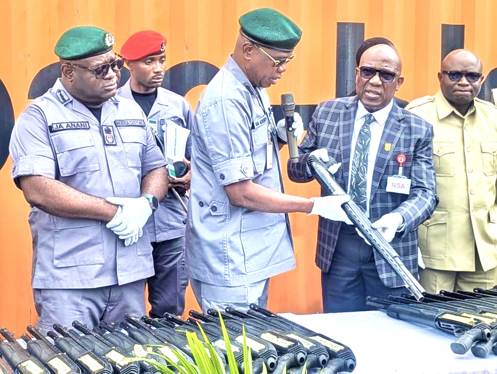 Customs Hands Over 399 Rifles, Components to NCCSALW