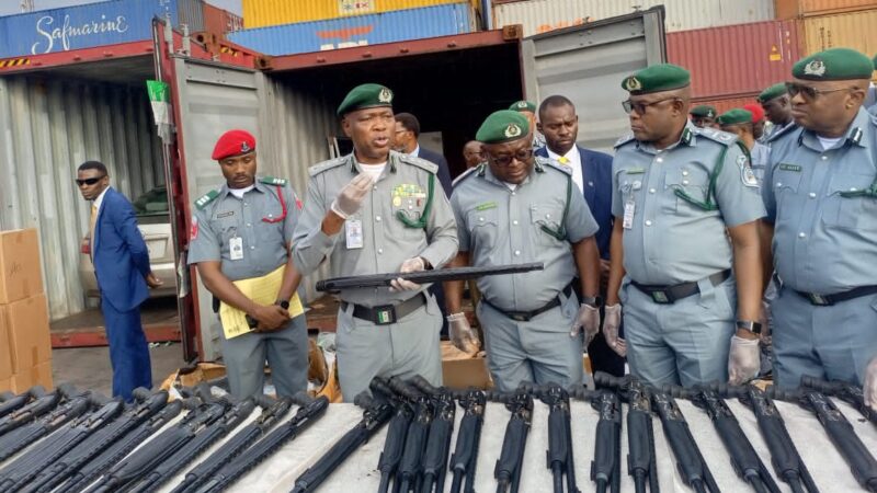 Nigeria Customs Intercepts Rifles, ₦373.8m Cannabis Products at Tin Can Port