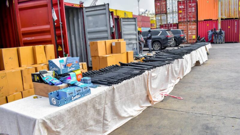 Customs Seizes 399 Rifles, Components at Tin Can Port