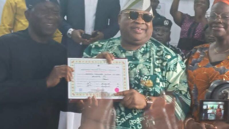 INEC Presents Return Certificates to Adeleke, Adewusi After Osun Governorship Victory