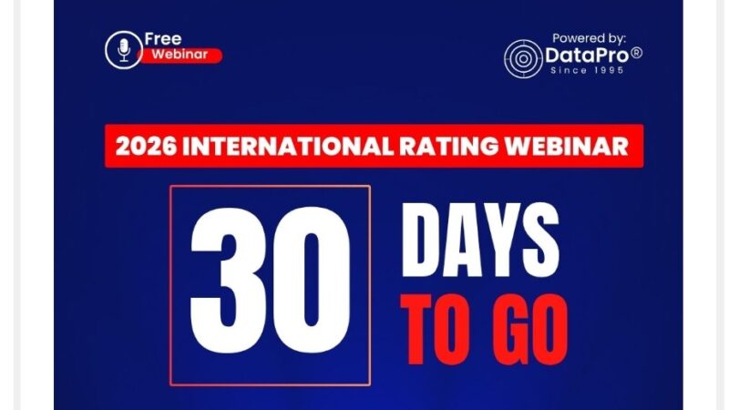 DataPro Urges Early Registration as October 8 Rating Webinar Draws Near