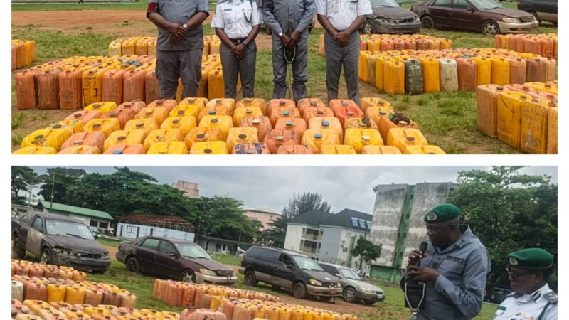 Customs’ Operation Whirlwind Cripples Fuel Smuggling, Auctions 22,175 Litres of PMS
