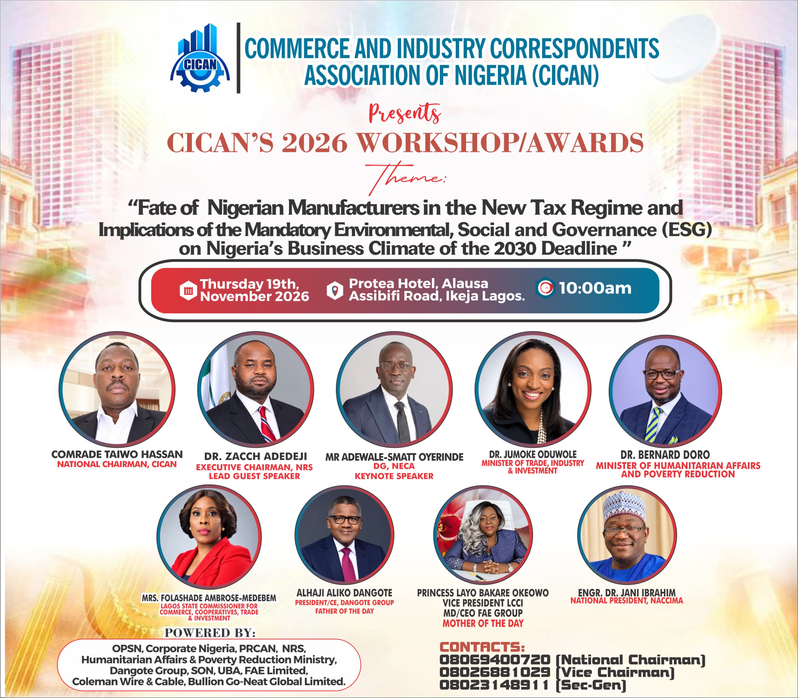 CICAN Targets Nigeria’s Tax, ESG Challenges at 2026 Workshop
